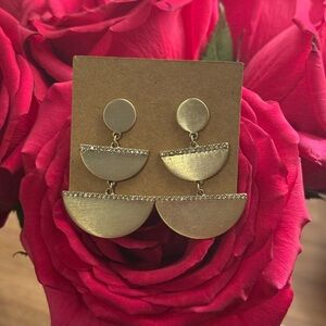 Gold Half-Moon Dangle Earrings